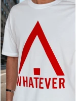 Pánské bílé tričko s potiskem FashionStreet RX5665