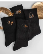 Ponožky Magnetis QR5008 Leopardí potisk, bez zádové části Ponožky Magnetis QR5008 Leopardí potisk, bez zádové části