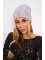 Paris fleecová čepice K212 modrá+šedá Paris fleecová čepice K212 modrá+šedá