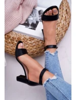 Dámské Sandály Na Podpatku Černé Lexi