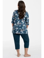 Italská móda Hariet r.3/4 sp.3/4 barva:sea/print
