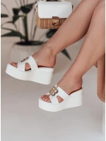 Dámské žabky na platformě PLATSIMA white FashionStreet ZY0758