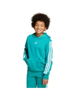Dětská fleecová mikina adidas 3 Stripes 225 Turquoise JN2417