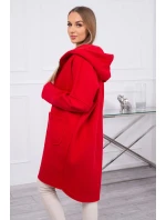 Zateplená mikina s delšími zády červená Zateplená mikina s delšími zády červená