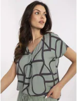 Halenka D73771M11171D khaki barva Halenka D73771M11171D khaki barva