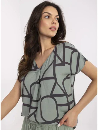 Halenka D73771M11171D khaki barva Halenka D73771M11171D khaki barva