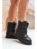 Sněhule Na Platformě S Zipem Eko Kožené Černé Resisia Sněhule Na Platformě S Zipem Eko Kožené Černé Resisia