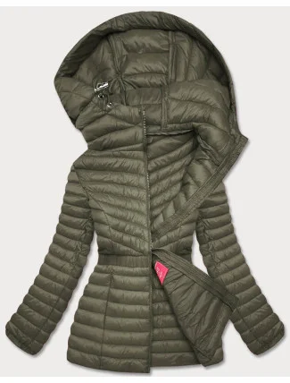 Vypasovaná dámská bunda v khaki barvě (GT-212) Vypasovaná dámská bunda v khaki barvě (GT-212)