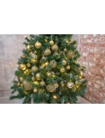 DEKORATIVNÍ PLASTOVÁ CETKA 6CM SADA 35 KS ZLATÁ