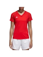 Adidas TIRO 17 Training JSY Dámské tričko červená BP8560 Adidas TIRO 17 Training JSY Dámské tričko červená BP8560