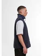 Build your Brand BY 407 Unisex fleeceová vesta "Bonded Sherpa" 56.0407 navy