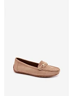 Dámské klasické semišové mokasyny Khaki Corinell
