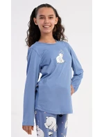 Dětské pyžamo dlouhé Méďa a tučňák