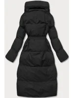 Černá dámská přeložená obálková bunda (5M737-392)