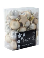 DEKORATIVNÍ PLASTOVÁ CETKA BEZPEČNÁ 40KS KRÉMOVÁ SLÍDA