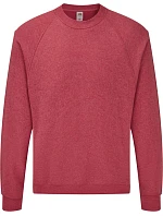 Fruit of the Loom Classic Raglan Sweat Raglánová mikina 16.2216 vintage heather red