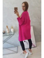Svetr s netopýřími rukávy fuchsiový