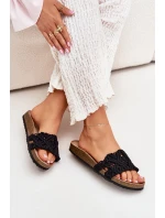 Dámské Pantofle Na Korek Platformě Černé Timaxrre