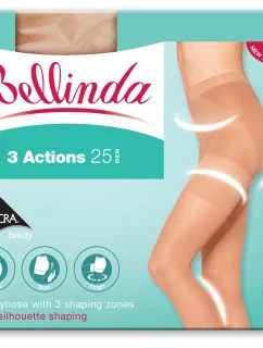 Dámské tvarovací punčochové kalhoty 3 ACTIONS 25 den Almond - BELLINDA