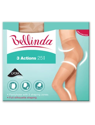 Dámské tvarovací punčochové kalhoty 3 ACTIONS 25 den Almond - BELLINDA Dámské tvarovací punčochové kalhoty 3 ACTIONS 25 den Almond - BELLINDA