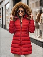 Dámská zimní bunda TERIS červená FashionStreet TY3097 Dámská zimní bunda TERIS červená FashionStreet TY3097