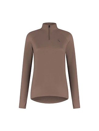 Rogelli běžecká mikina ESSENTIAL, barva mokka, velikost XS Rogelli běžecká mikina ESSENTIAL, barva mokka, velikost XS