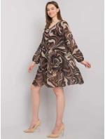 Šaty DHJ SK 3897.54P černá a béžová