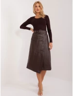 EM SD sukně B9326.64 tmavě hnědá