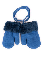 Yoclub Chlapecké dvouvrstvé rukavice s jedním prstem RED-0001C-AA10-001 Blue