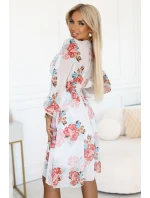 388-3 FRANCES šifonové obálkové šaty s dlouhým rukávem - MALVES 388-3 FRANCES šifonové obálkové šaty s dlouhým rukávem - MALVES