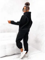 Černá dámská bavlněná tepláková souprava (82143) Černá dámská bavlněná tepláková souprava (82143)