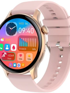 Dámské chytré hodinky RUBICON RNCF10 Rose Gold/Pink SMARUB239