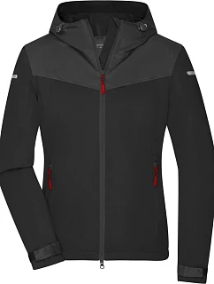 Daiber JN 1179 Dámská outdoorová softshellová bunda 02.1179 black/carbon/light red