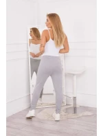 Tepláky se zavazováním v pase šedé Tepláky se zavazováním v pase šedé