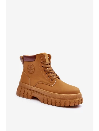 Dámské kožené zateplené trapery hnědé Poles Dámské kožené zateplené trapery hnědé Poles