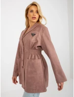 Dámský kabát LK PL 509128 .19 tmavě růžová - FPrice Dámský kabát LK PL 509128 .19 tmavě růžová - FPrice