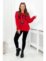 Bavlněná souprava, zateplená mikina + legíny červený Bavlněná souprava, zateplená mikina + legíny červený