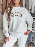 Dámská oversize mikina s jezevčíky JAMNIKOVE šedá FashionStreet BY1499