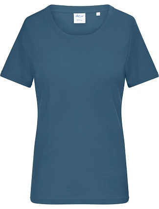 Daiber 8039 Dámské bio tričko s jemným žebrováním 02.8039 dusty blue