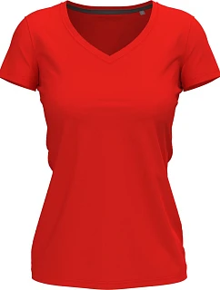 Stedman Stretch-T V-neck Women Dámské tričko s výstřihem do V 05.9710 scarlet red