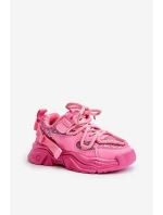 Dětské tenisky ozdobené flitry růžové Liatoma