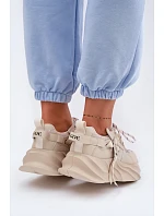 Kožené dámské tenisky GOE TT2N4012 Béžové