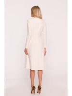 S414 Šaty s mašlí - slonová kost S414 Šaty s mašlí - slonová kost