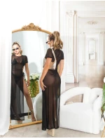 Dámské sexy síťované plážové šaty s XXL rozparkem 210221 černé - Koucla Dámské sexy síťované plážové šaty s XXL rozparkem 210221 černé - Koucla