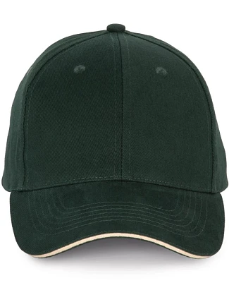 K-up KP 185 6 panelová sandwich kšiltovka 20.0185 forest green/beige K-up KP 185 6 panelová sandwich kšiltovka 20.0185 forest green/beige