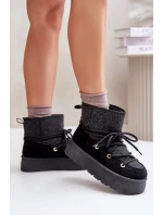 Sněhule S Šňůrkou Na Platformě Černé Mavora Sněhule S Šňůrkou Na Platformě Černé Mavora