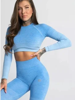 Dámský Crop-Top s dlouhým rukávem Ombre - Gym Glamour