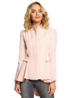 Asymetrický frak s límcem a zapínáním na knoflíky M165 - černý - Moe