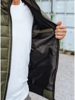 Pánská přechodná prošívaná zelená bunda FashionStreet TX3408z