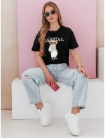 Dámské tričko s medvídkem MISTREET černé FashionStreet RY2873
